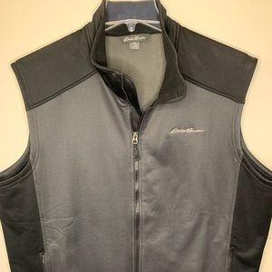 Eddie Bauer Zip Up Vest Men’s 2XL black and grey